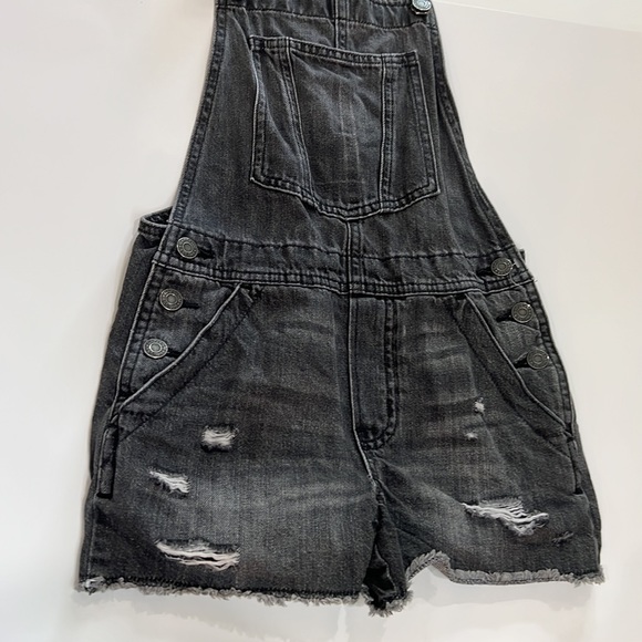 Gap teen Black denim overalls - Picture 2 of 5